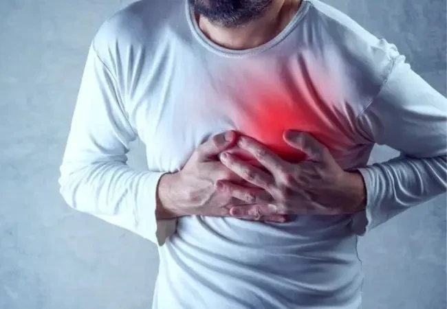 Heart attack warning signs illustration